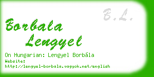 borbala lengyel business card